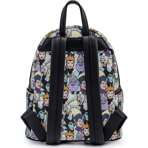 Loungefly Disney Villains Pastel All Over Placement Mini Backpack